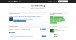 Desktop Screenshot of intermittentbug.com