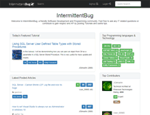Tablet Screenshot of intermittentbug.com